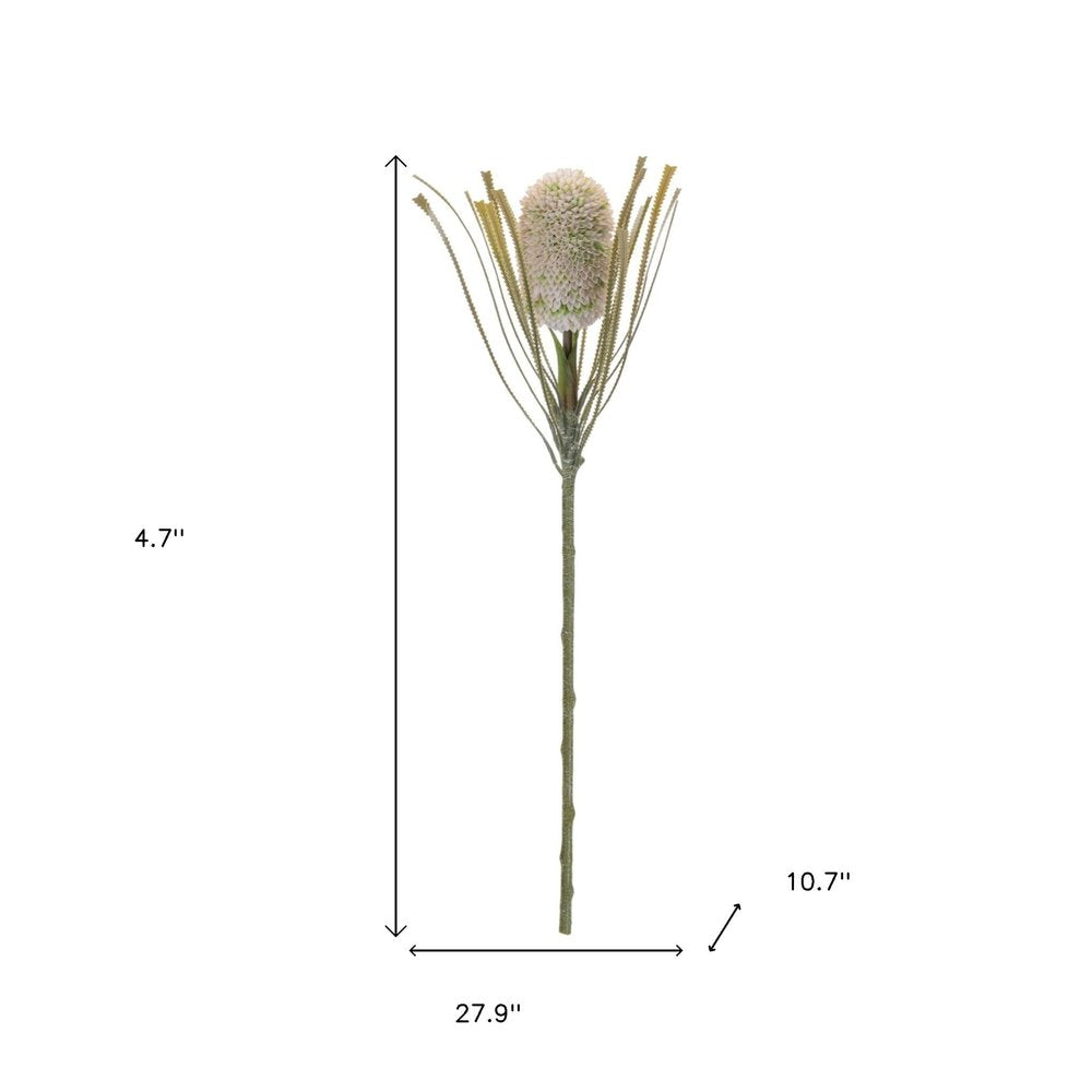 Set of Two 28" Green And White Artificial Flowering