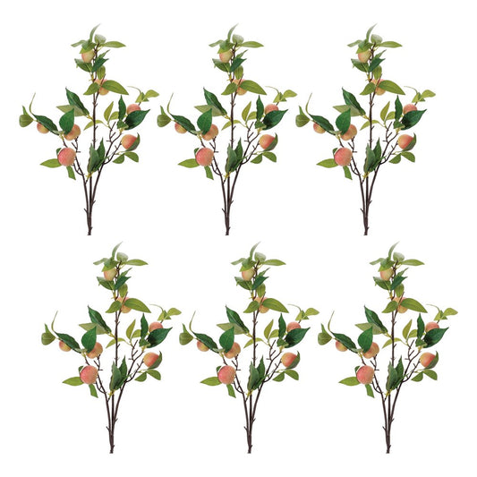 Set of Six 35" Pink Green And Brown Artificial