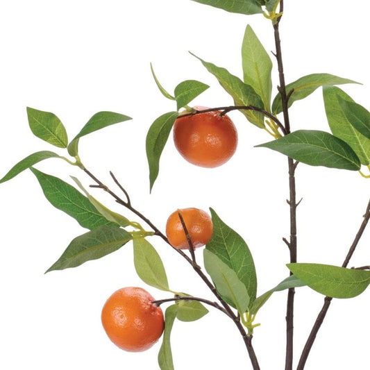 Set of Six 34" Orange Green And Brown Artificial