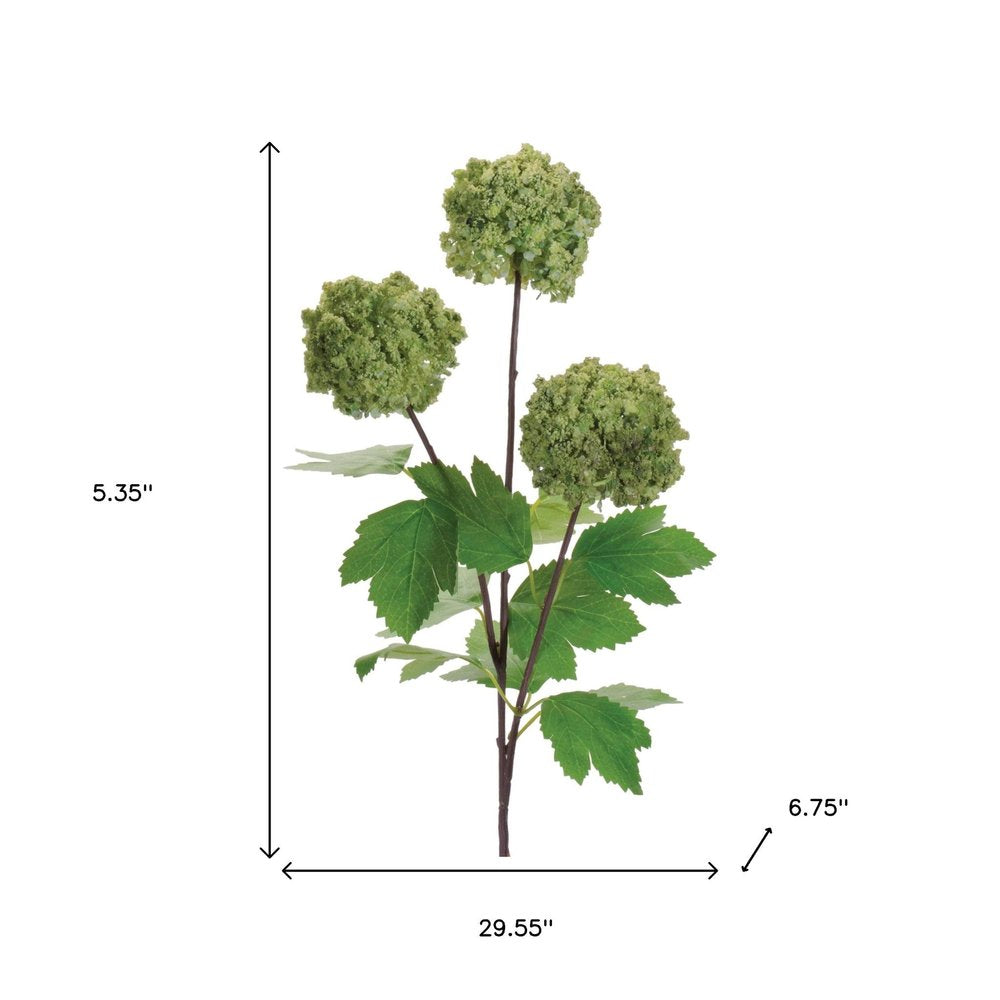 Set of Six 30" Green And Brown Artificial Flowering