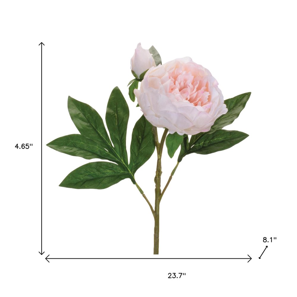 Set of Six 24" Pink White And Green Artificial Flowering