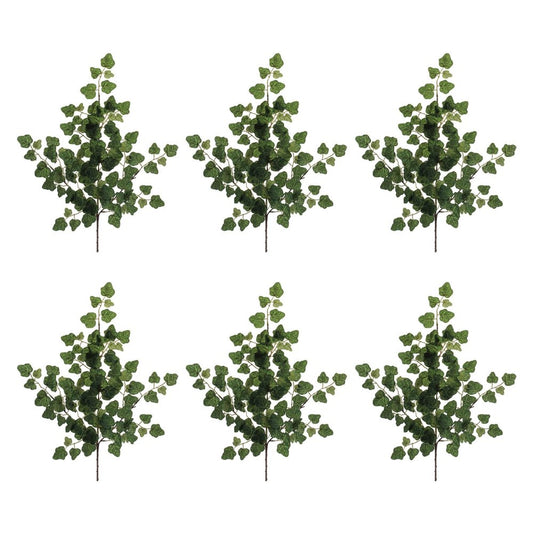 Set of Six 25" Green Artificial Foliage