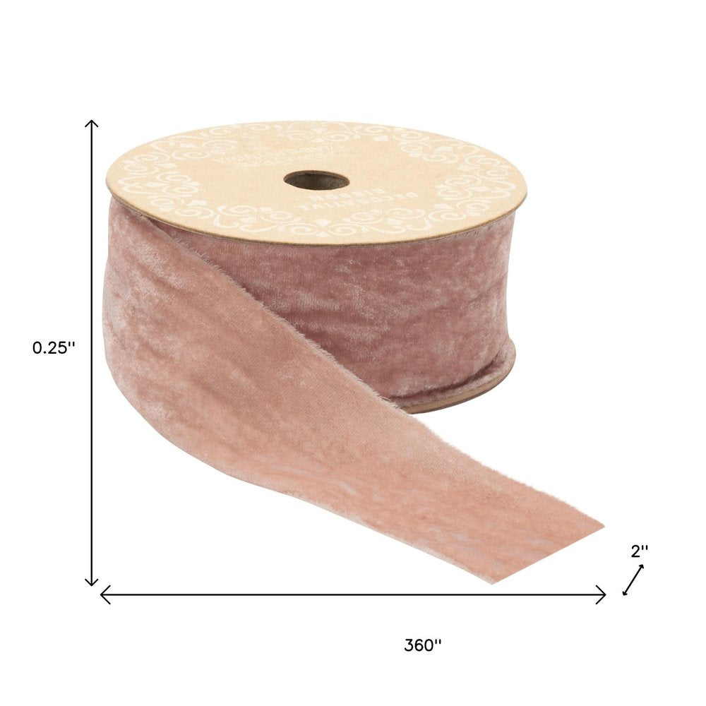 Raw Edge Velvet Ribbon 2" x 10 Yds. Shatterproof Rayon Ribbon