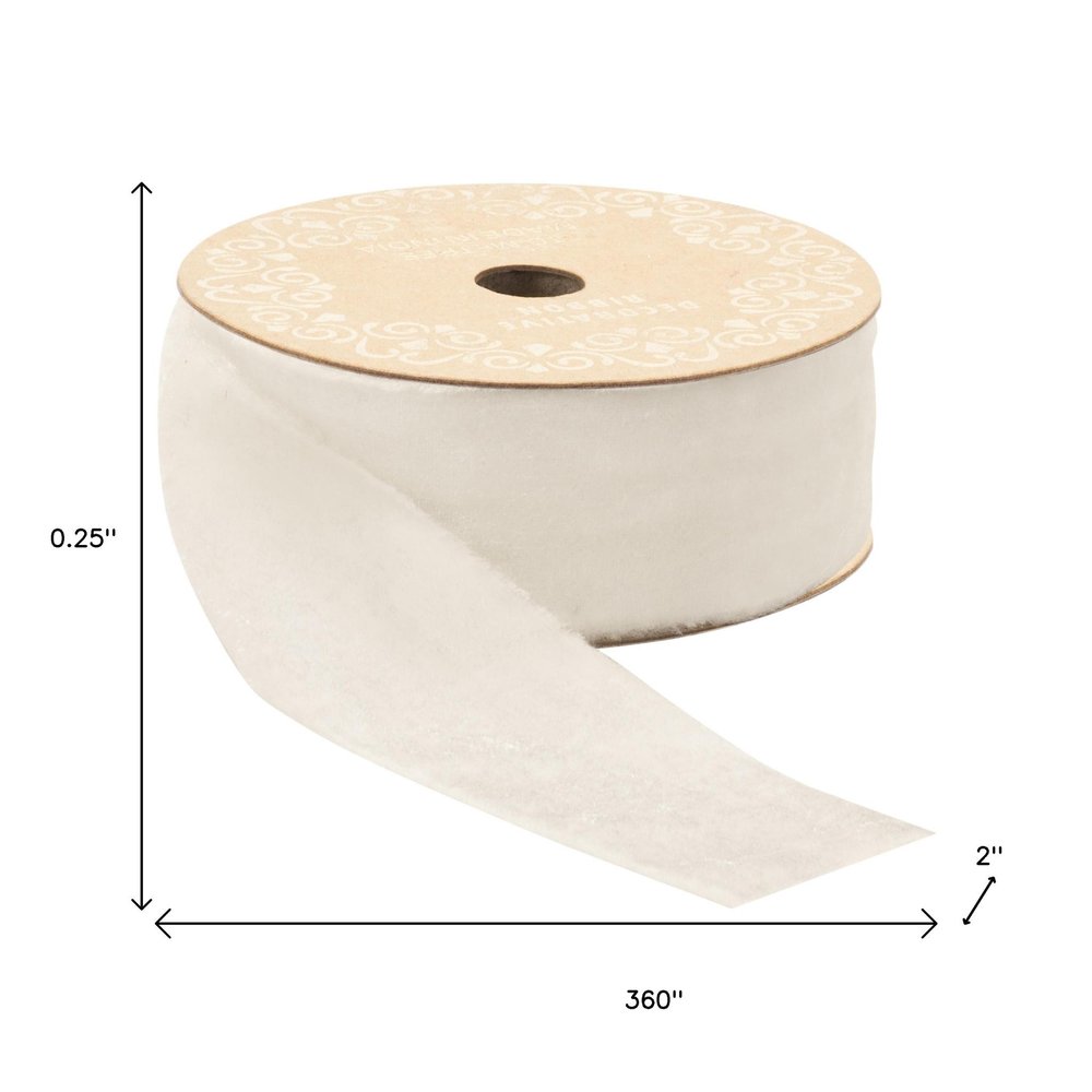 Raw Edge Velvet Ribbon 2" x 10 Yds. Shatterproof Rayon Ribbon