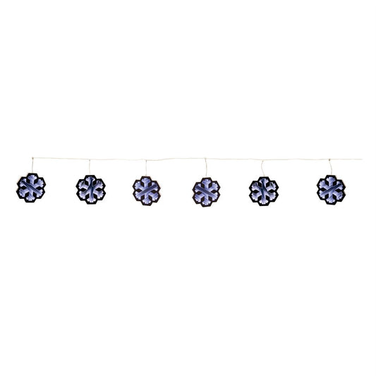 6" White Acrylic Christmas Snowflakes Tabletop Sign with LED