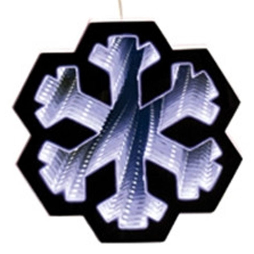 6" White Acrylic Christmas Snowflakes Tabletop Sign with LED