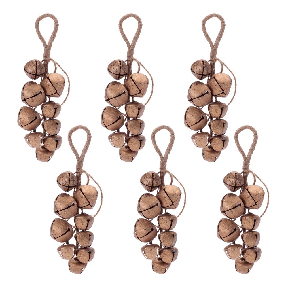 Set of Six Gold Metal Tabletop Sculpture