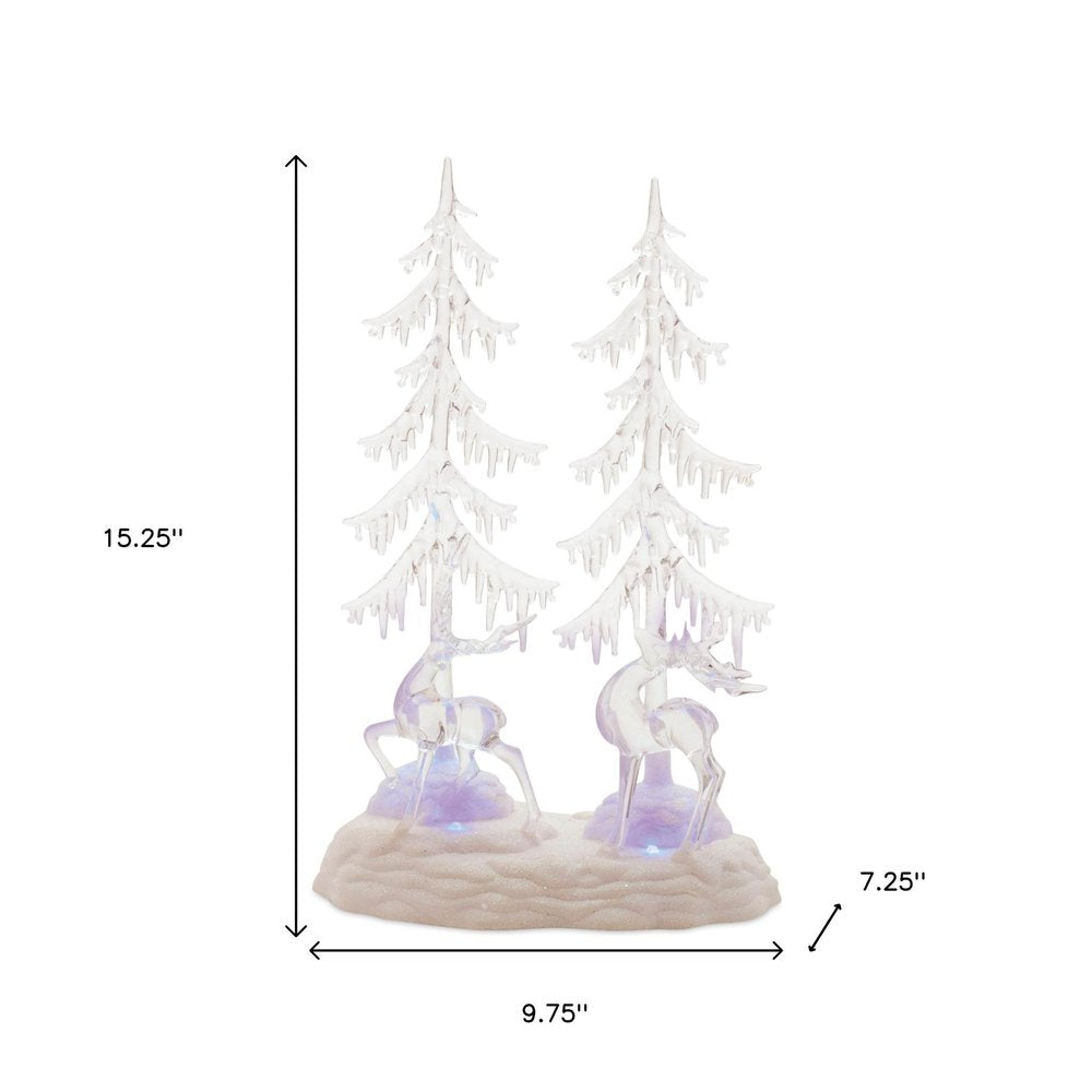 15" Clear Plastic Trees Tabletop Sculpture