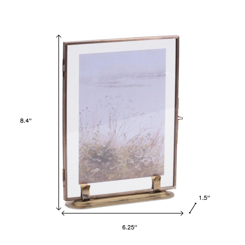 8" Gold Iron Tabletop Sign