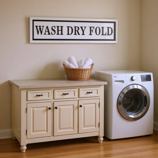 10" X 36" White And Black Wash Dry Fold Metal Wall Decor