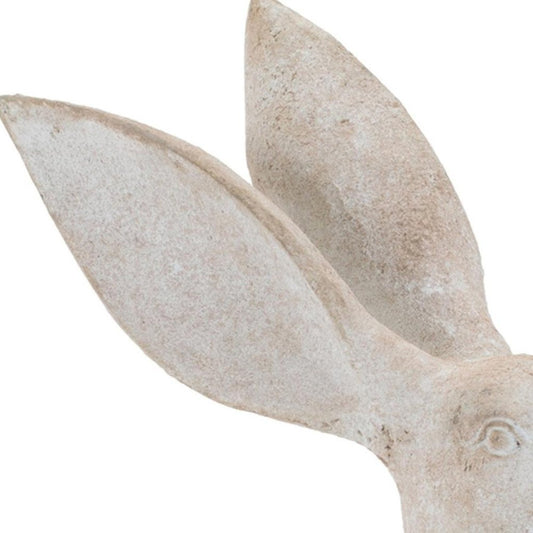 Set of Four Beige Resin Bunny Rabbit Figurines