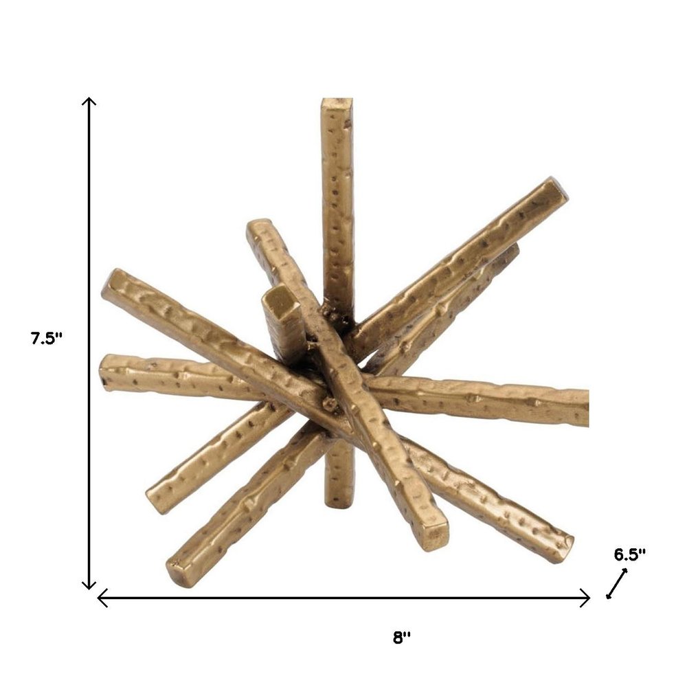 Set of Four Gold Iron Tabletop Sculpture