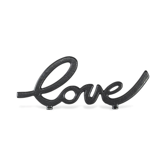 10" Black Cast Iron Love Tabletop Sign