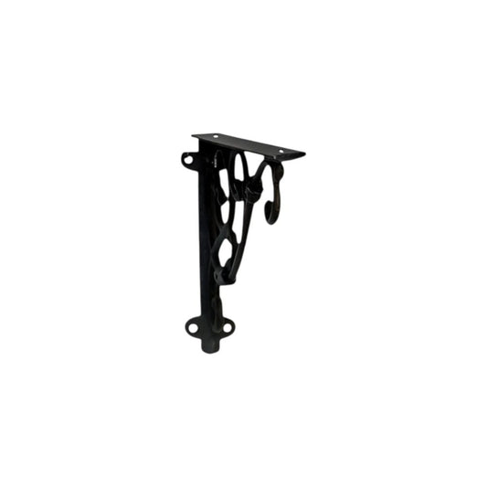 8" Set Of Two Black Metal Wall Mounted Shelf Brackets