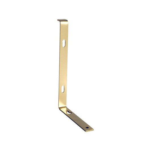 7" Set Of Two Gold Metal Wall Mounted Shelf Brackets