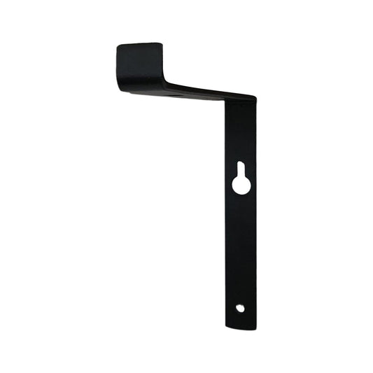 7" Set Of Two Black Metal Wall Mounted Shelf Brackets