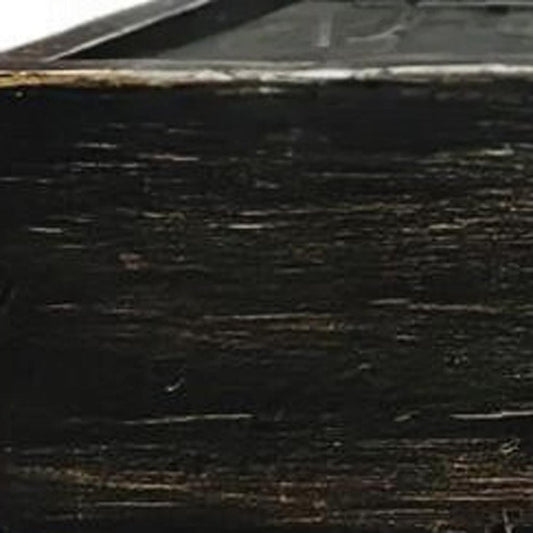 10" Black Distressed Wood Wall Mounted Floating Shelf With LED