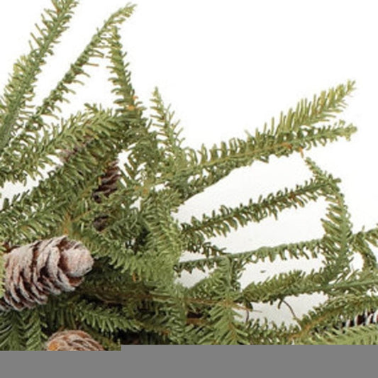 24" Green And Brown Christmas Pine And Pinecone Artificial Wreath