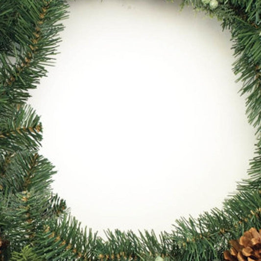 32" Green And Brown Christmas Pine And Pinecone Artificial Wreath