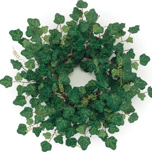 18" Green Ivy Artificial Wreath