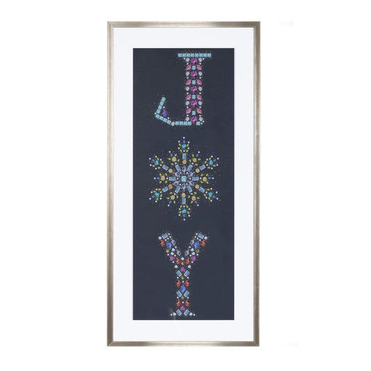 Bejeweled Joy Champagne Framed Textual Art Wall Art