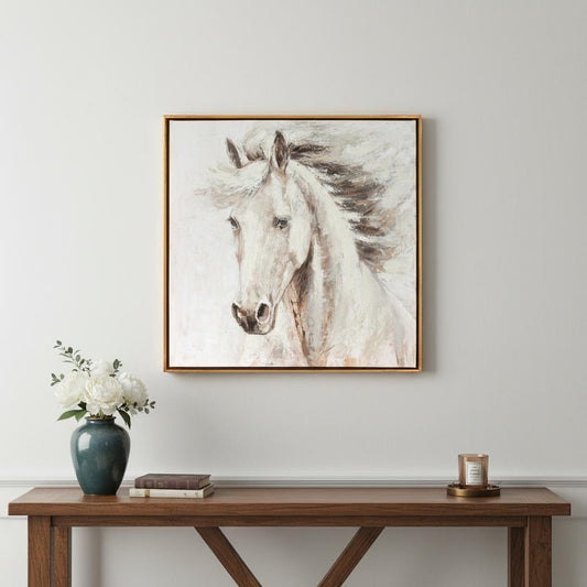 Majestic Horse Brown Framed Wall Art