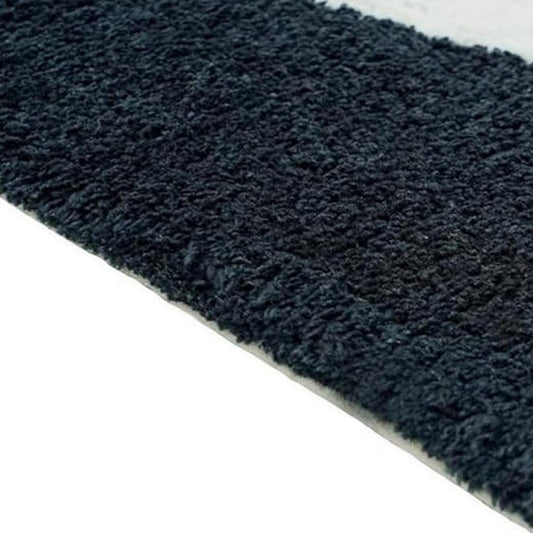 32" White Black And Pink Cotton Cow Youthful Bath Rug