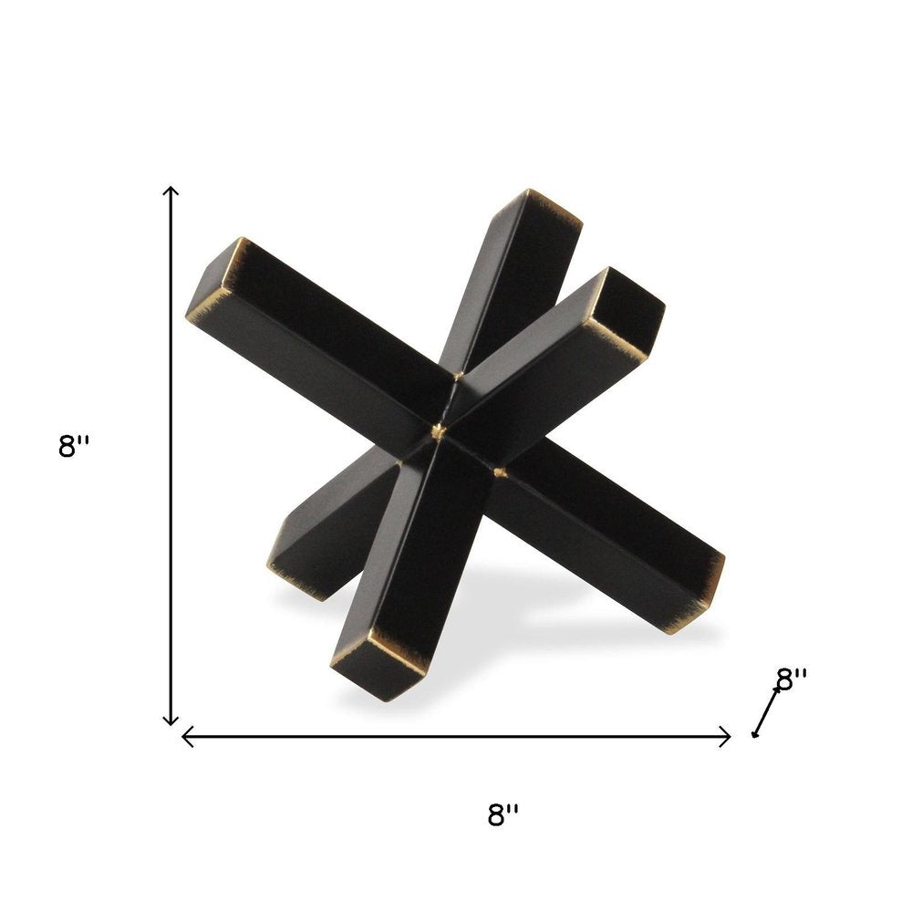 8" Black Metal Hand Painted Decorative Jack