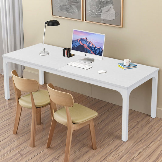 46" White Solid Wood Dining Table