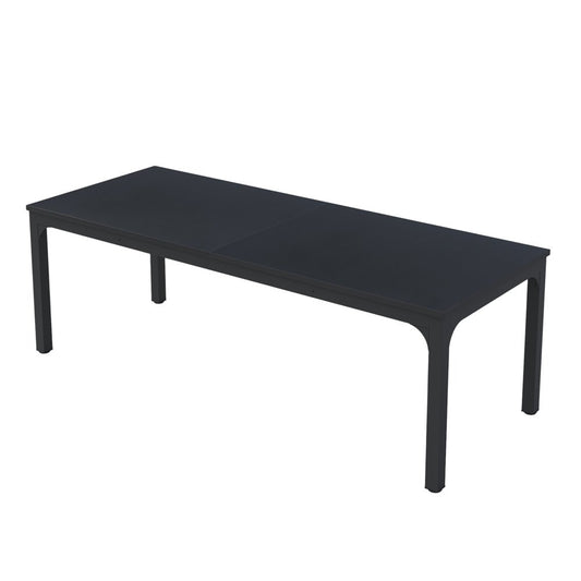 46" Black Wood and Iron Dining Table