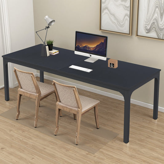 46" Black Solid Wood Dining Table