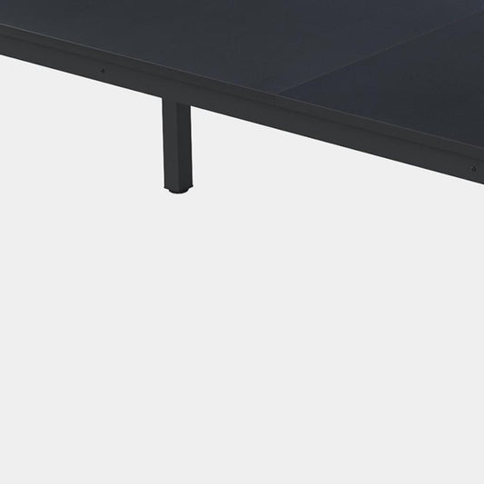 46" Black Solid Wood Dining Table