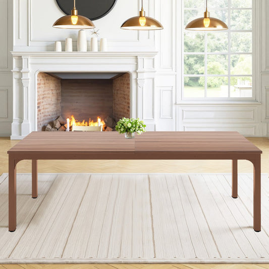 46" Brown Solid Wood Dining Table