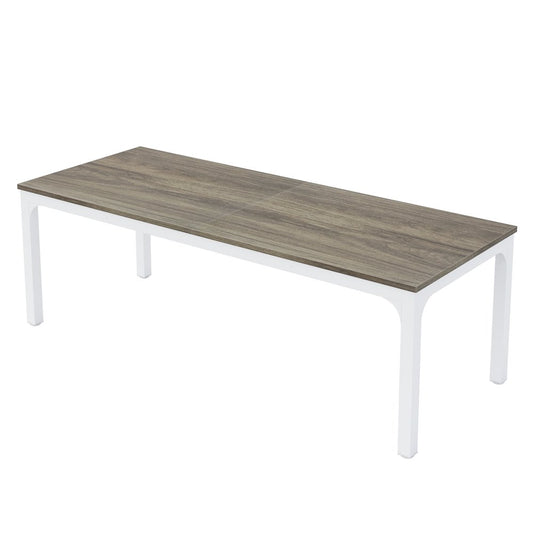 46" Gray and White Wood and Iron Dining Table