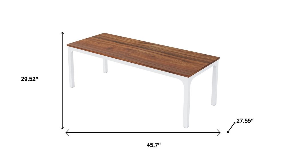 46" Brown Solid Wood Dining Table