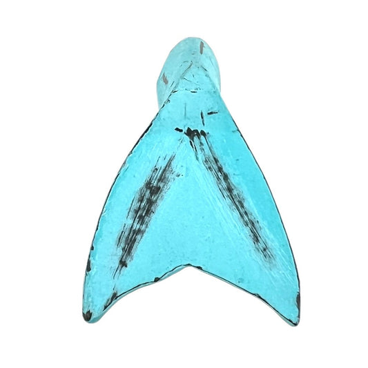 Set of Six Aqua Novelty Knob Metal Drawer Pull Knobs