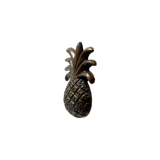Set of Six Antiqued Bronze Pineapple Knob Metal Drawer Pull Knobs