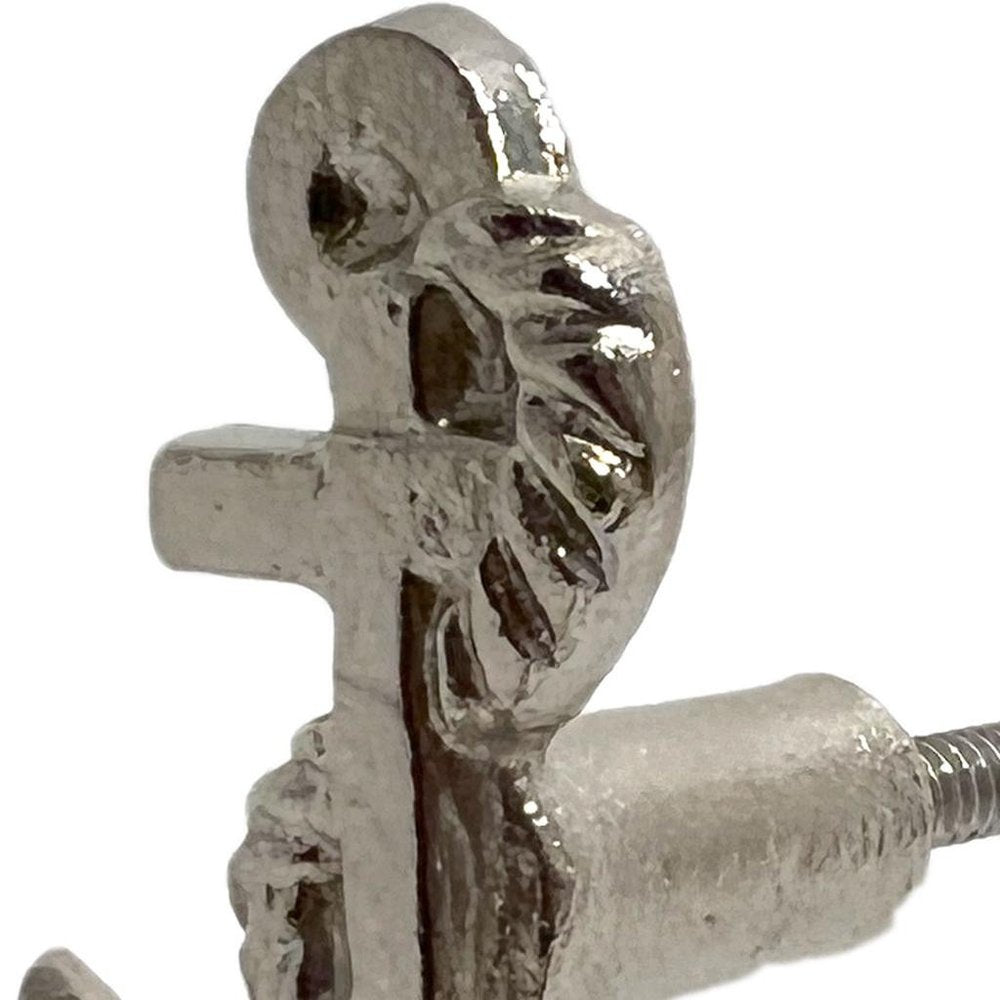 Set of Six Silver Nautical Anchor Knob Metal Drawer Pull Knobs