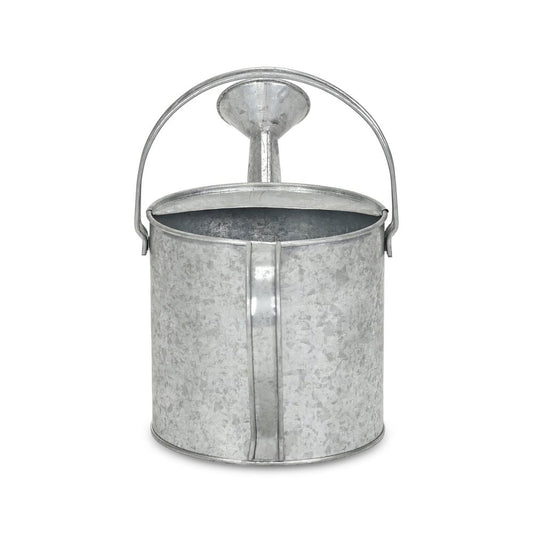 7" Gray Galvanized Metal Decorative Watering Can