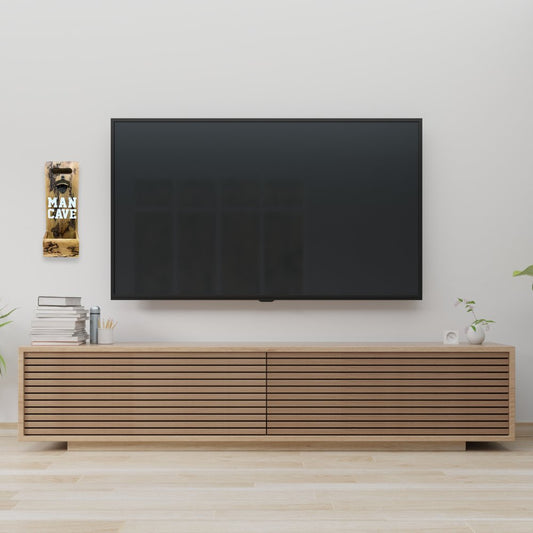 18" Brown Rustic Solid Wood Man Cave Bottle Cap Catcher Wall Decor