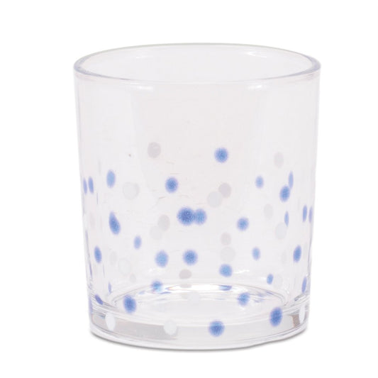 Set of Three Blue Abstract Glass Tabletop Votive Candle Holders