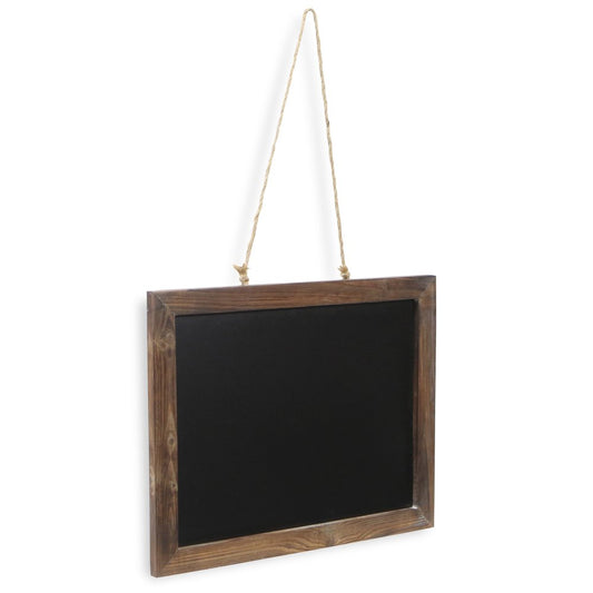 15" X 19" Brown Wood Hanging Chalkboard