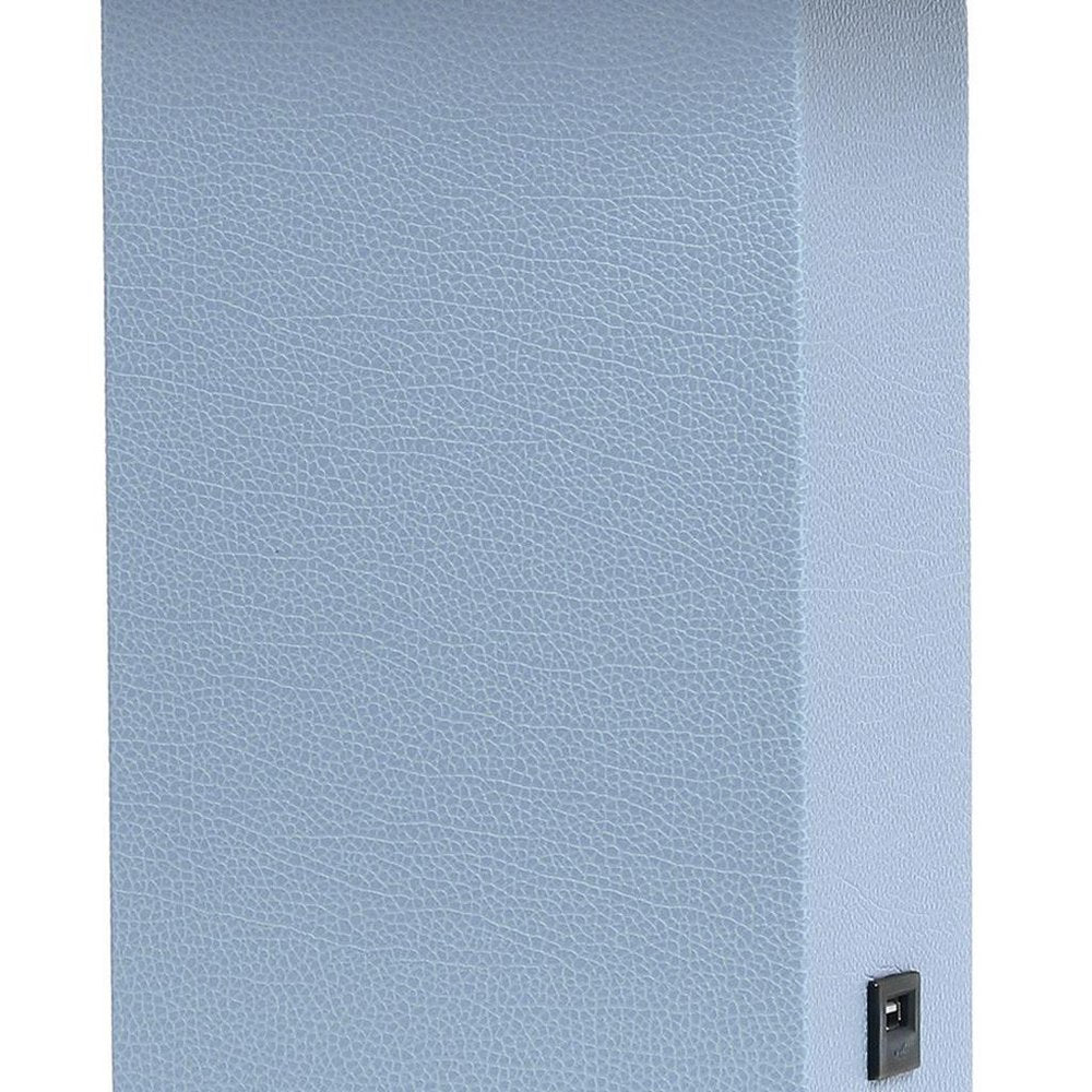 21" Periwinkle USB Table Lamp With White Shade