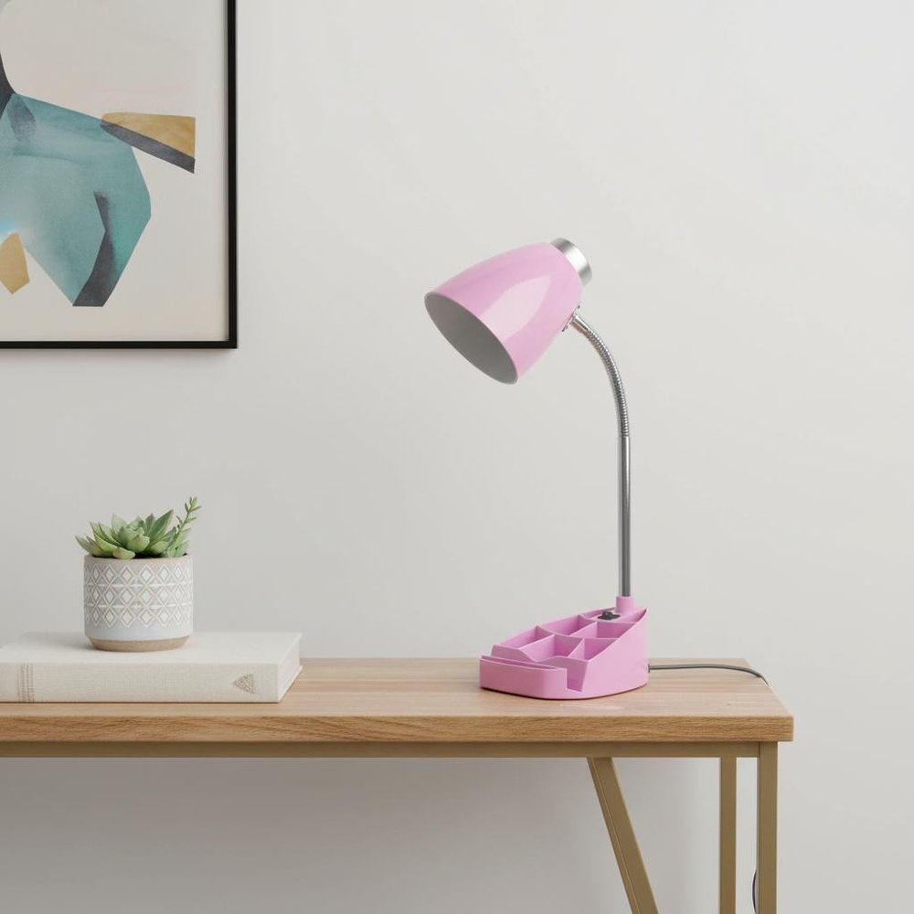 19" Pink Swing Arm Table Lamp