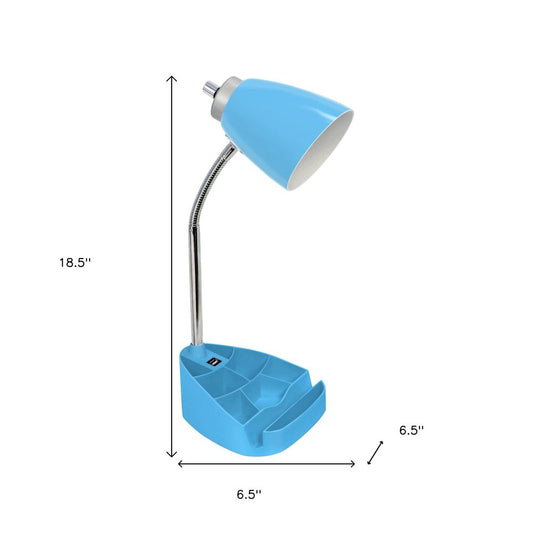19" Blue USB Table Lamp