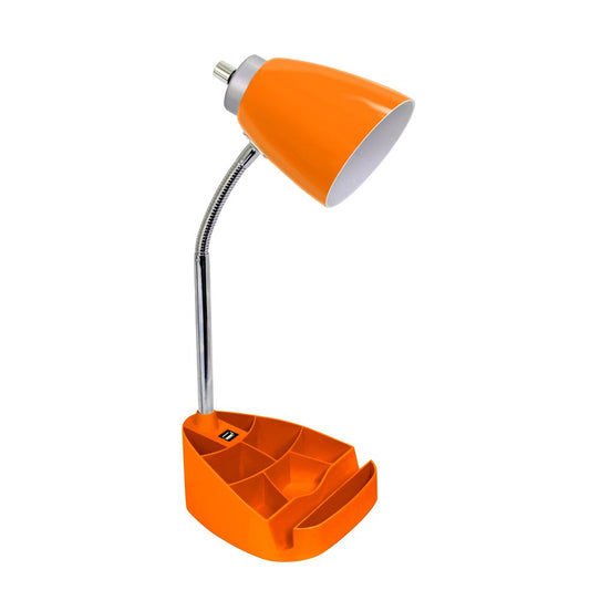 19" Orange USB Table Lamp