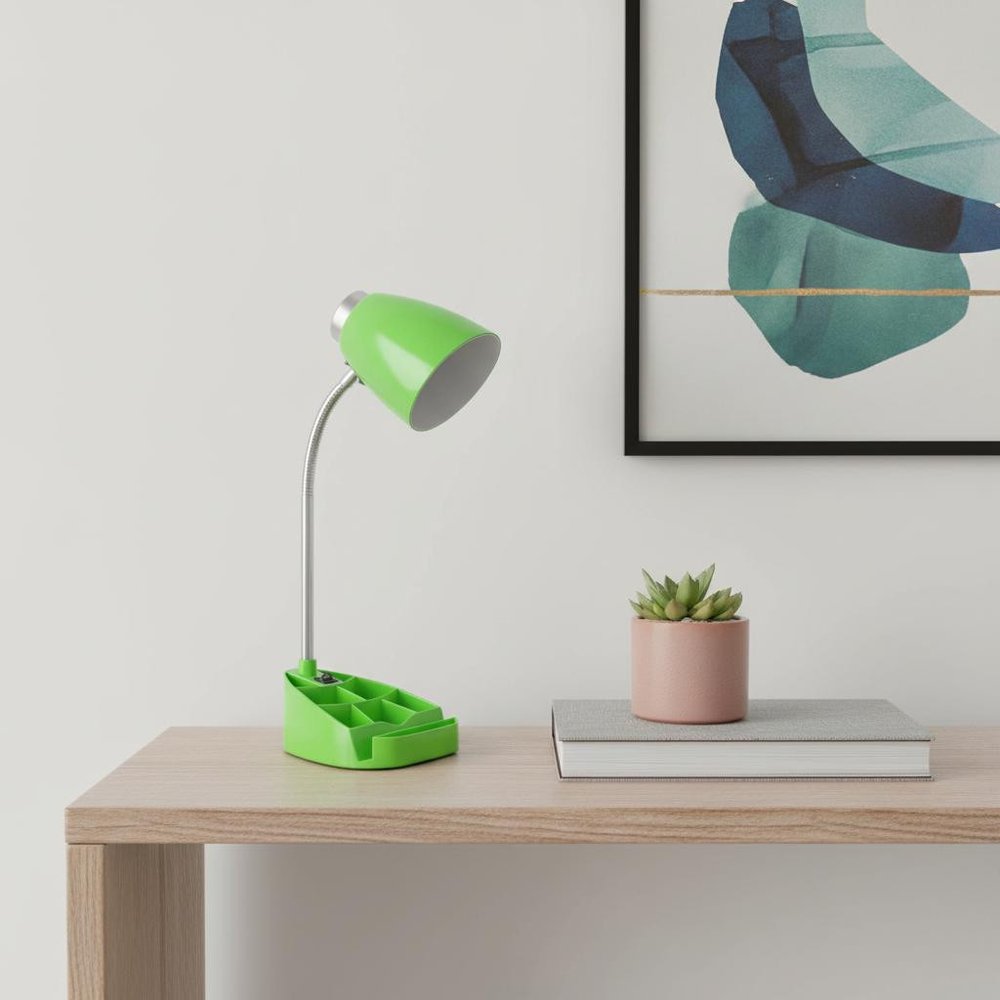 19" Green Swing Arm Table Lamp