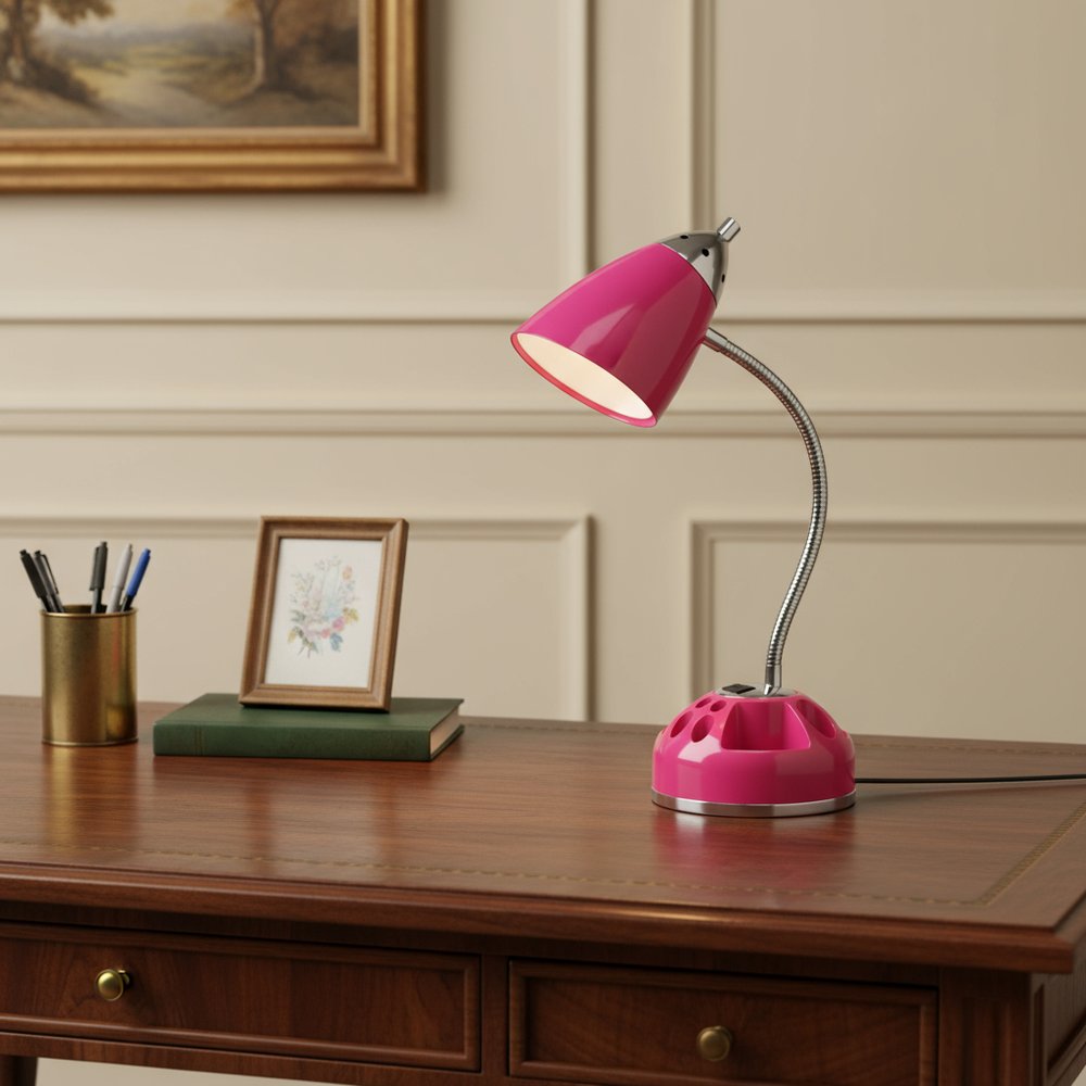 20" Pink Swing Arm Table Lamp