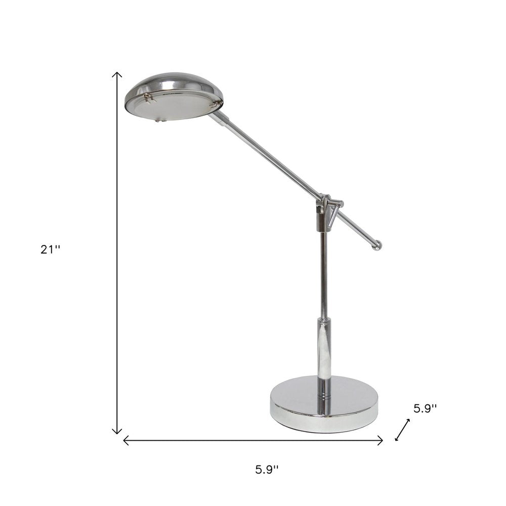 21" Silver Metal Table Lamp