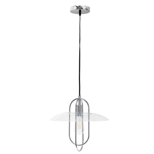 Clear Simple Iron Ceiling Light With Clear Shades